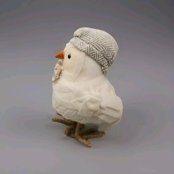 Target Christmas Bird Ready for Winter - White with Tweed Hat & Bow Tie - Rare! - Picture 4 of 4